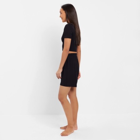 Female set (T -shirt, shorts) minku: Home Collection Black Color, size 48-1