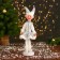New Year's jester "In a patterned dress with fur" 30 cm, silver-white