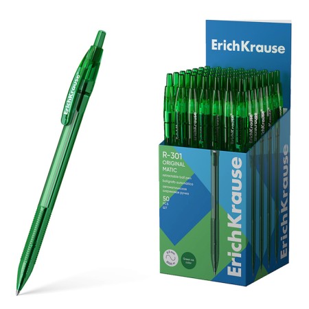 Automatic ball handle, Erichkrause, R-301 Matic Original Node 1.0 mm, green