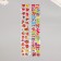 Sticker plastic volumetric "bows/flowers" with gold stroke mix 33.5x6 cm