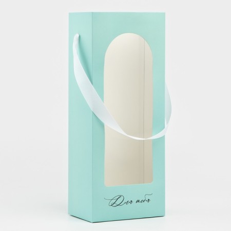 Packet-carrier for flowers with a plastic window, “for you”, Tiffany, 30 x 12 x 8 cm-2