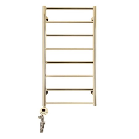 Domoterm electric heated towel rail "Medea" P8, 400x800 mm, left, gold-1