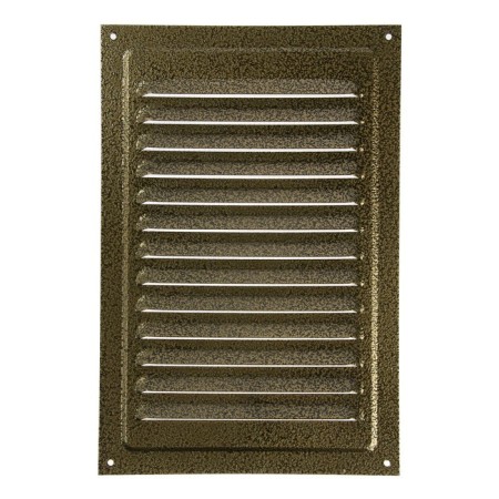 Ventilation grate Zein Lux RM2030Z, 200 x 300 mm, with a grid, metal, gold-3