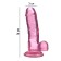 Falloimitator Oka-Khpoki, realist, on a suction cup, gel, 16 x 3 cm, pink