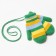 Baby mittens, green color/stripes, size 14 (4-6 years)