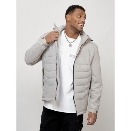 Male spring jacket, size 56, light gray color-9