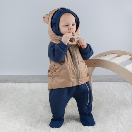 Beginning children's insulated kinderlitto "Orsetto", height 86-92 cm, beige color-6