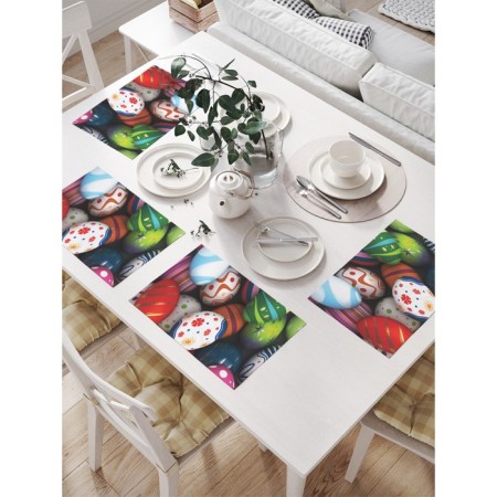 A set of napkins for setting the table "Easter eggs", rectangular, size 32x46 cm, 4 pcs