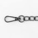 A chain for a bag, with carbines, iron, 9 × 14 mm, 120 cm, black nickel color