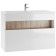 Domino Fortuna cabinet under the Mario 100 sink, suspended, with 1 upper box