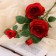 Artificial "Rose Luxury" 9x63 cm, red