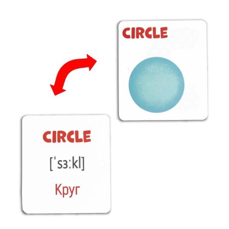 Training cards “My first words in English. Shapes and Colors ", 20 cards, 3+-2