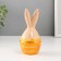 Souvenir Ceramics "Rabbit in an egg with stripes" beige-yellow 6.6x6.5x14.3 cm