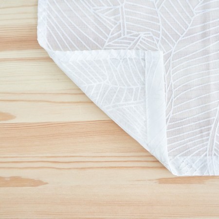 Curtain - tulle "leaves", with a rubber pattern, 300x260 cm-5