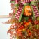The wreath on the interior door "Autumn with pumpkin" 30x50 cm