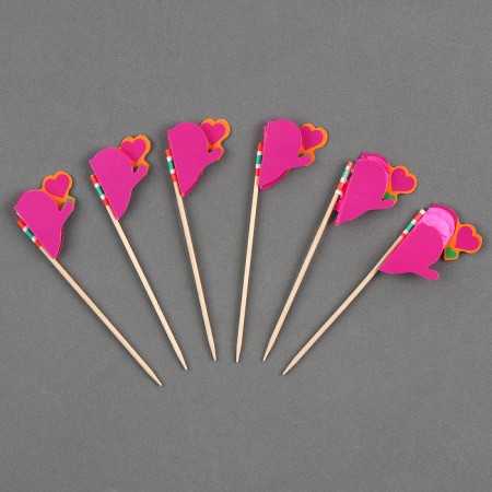 Skewers "Heart", in a set 6 pieces-1