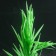 Silicone aquarium plant, luminous in the dark, 7 x 12.5 cm, green