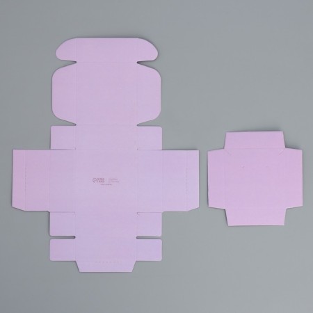 Gift box for jewelry double -sided, packaging, Lavender, 7.5 x 7.5 x 3 cm-5