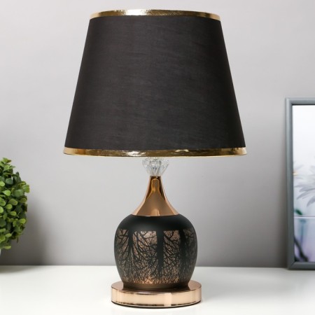 Monica table lamp E27 40W black-gold 27x27x43 cm Risalux
