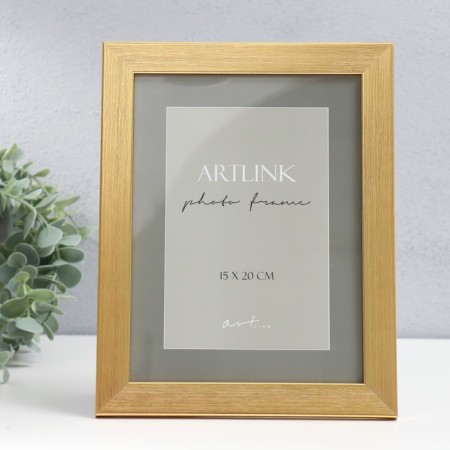 Photo frame Plastic "Zlata" 15x20 cm, golden-1