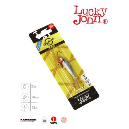 Balancir Lucky John Fin 5 + tee, 7 cm, color 15h blister-2