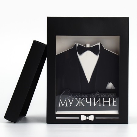 Gift folding box with 3D effect, packaging, “real man”, 18 x 14 x 23 cm-7