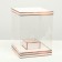 Box for flowers with a vase and PVC windows are folding, bronze, 23 x 30 x 23 cm