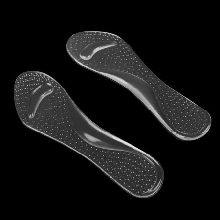 Half -slopes for shoes, with an adolescent, amortizing, massage, adhesive, silicone, 20.5 × 7.5 cm, steam, transparent color-4