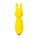 Eromantica Fluffy Minivibrator, 8.5 cm, silicone, yellow color