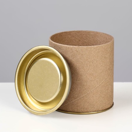 TUBUS 63x70 mm (50 mm inside height), dense cardboard, metal cover-1