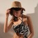 Women's hat minku beige color, rr 56-58