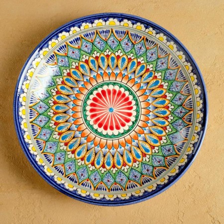 Largan Rishtan ceramics "Patterns", 25 cm, blue-1