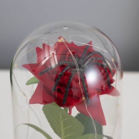 Halloween Light Sobe "Spider with Rose" 1.5W, LED, 3XAAA, Black USB 11x11x21cm-4