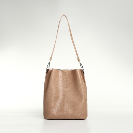 Women's bag on magnet Textura, average size, beige color