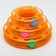 Game complex "Piggon" for cats with 3 balls, 24.5 x 24.5 x 13 cm, orange