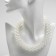 The necklace with pearls "burn" dense, bead No. 8, milk color in silver, 40 cm