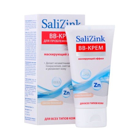 BB-cream with a tinting effect for problem skin Salizink Tone 01 light-beige, 50 ml