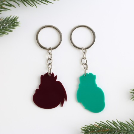 Acrylic key rings "Happy New Year", set 2 pcs-2