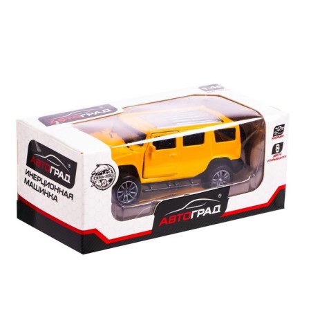 Metal car "Cruiser", 1:48, inertia, doors open, yellow color-4
