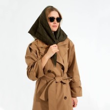 Women's scarf minku: casual collection color green