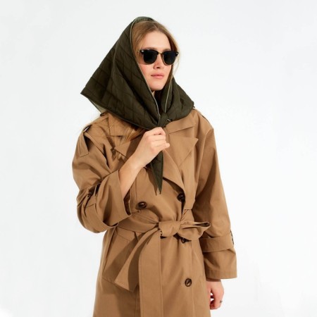 Women's scarf minku: casual collection color green