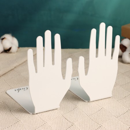 Holder for the books "Hands" set 2pcs, 12.7x8.9x15.4cm, white-2