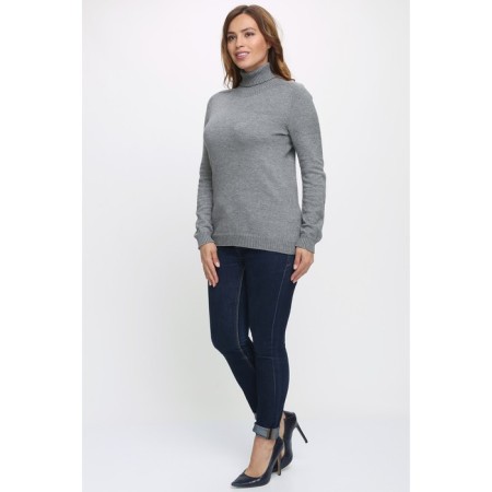 Women's turtleneck, size 46, gray color-2