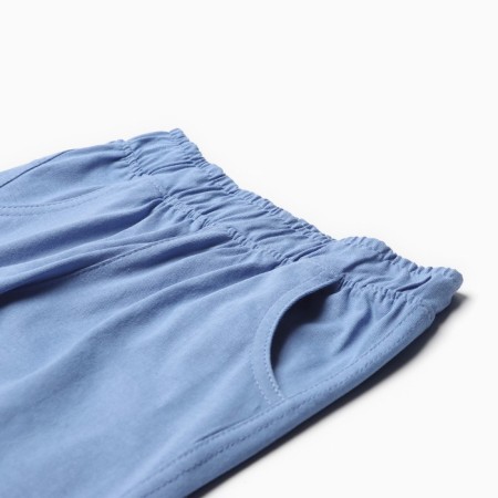 Set for a boy (T -shirt/shorts), white/blue color, height 128 cm-3