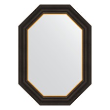 Mirror in a baguette frame, a black tree with gold 71 mm, 53x73 cm