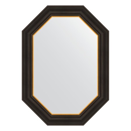 Mirror in a baguette frame, a black tree with gold 71 mm, 53x73 cm
