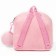 Baby plush backpack with a wallet "Girl with a cat", 24*24 cm, pink color