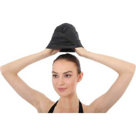 Bradex swimming cap, silicone, black-3