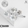 Brooch "Dandelions" flowers, colored in matte silver