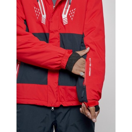 Ski costume men's winter, size 48, red color-10